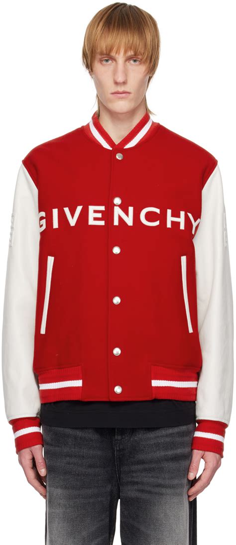 givenchy red and white jacket|givenchy denim jacket men.